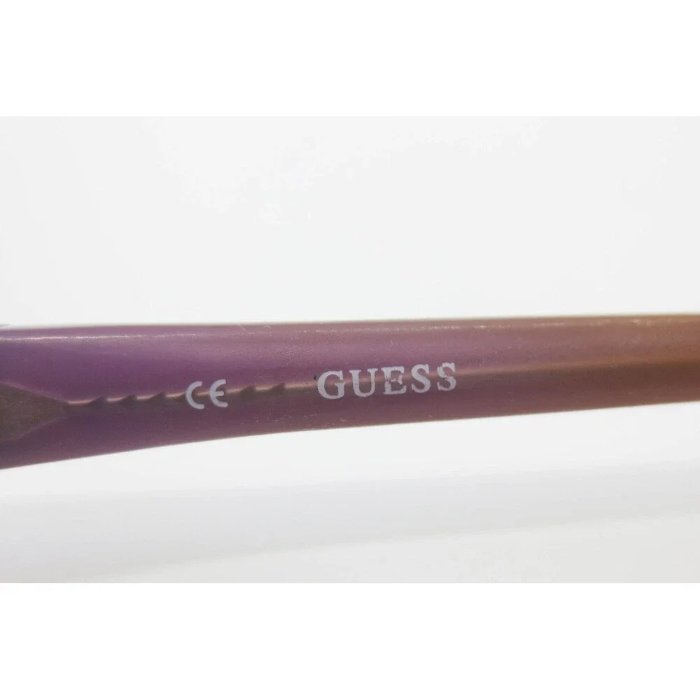 Guess Eyeglasses Matte Brown Purple Cat Eye Frames 50-16-135 Designer 39134